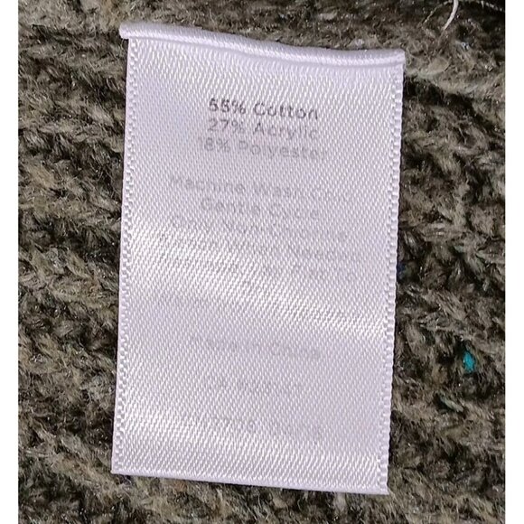 Talbots Ribbed Knit Open Front Cardigan Sweater Sleeveless Women's size M Green - Picture 7 of 11